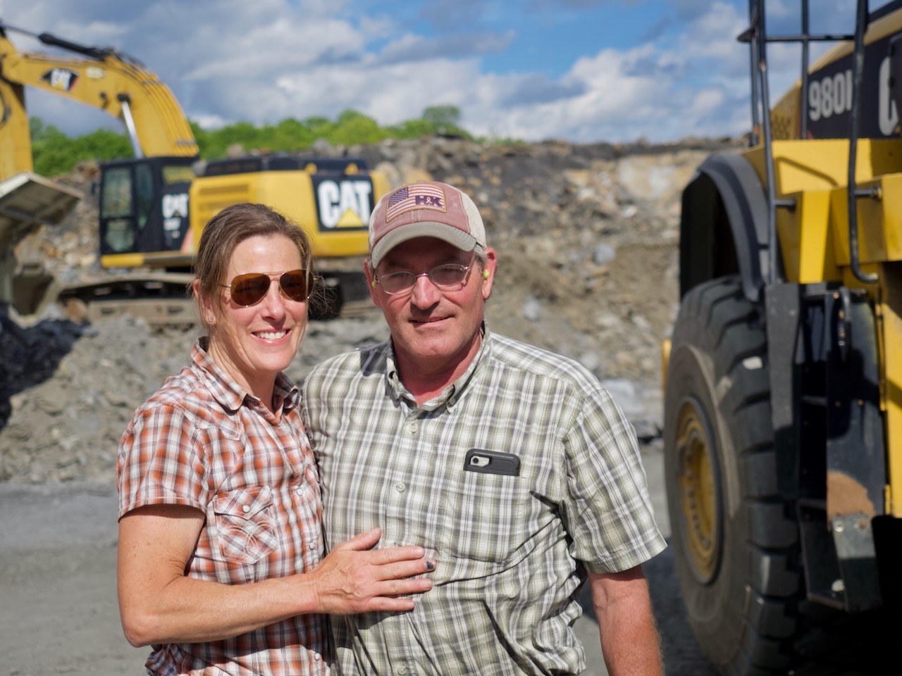 Sherrie and Ron Tucker at the Ridge Road Quarry in E. Randolph, VT